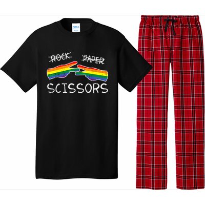 Gay Lesbian Rock Paper Scissors Fun Rainbow Pride Lgbt Women Pajama Set