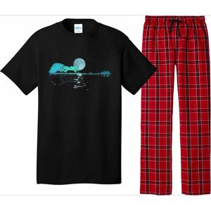 Guitar Lake Reflections Love Musician Acoustic Guitar Pajama Set