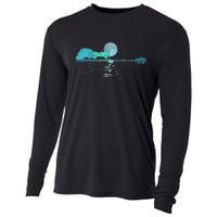 Guitar Lake Reflections Love Musician Acoustic Guitar Cooling Performance Long Sleeve Crew