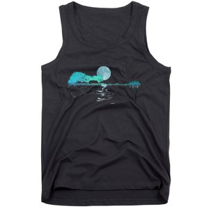 Guitar Lake Reflections Love Musician Acoustic Guitar Tank Top