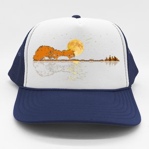 Guitar Lake Reflections Love Musician Acoustic Guitar Trucker Hat