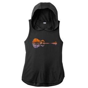 Guitar Lake Reflections Music And Guitar Lover Guitar Ladies PosiCharge Tri-Blend Wicking Draft Hoodie Tank