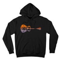 Guitar Lake Reflections Music And Guitar Lover Guitar Tall Hoodie