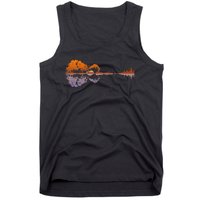 Guitar Lake Reflections Music And Guitar Lover Guitar Tank Top