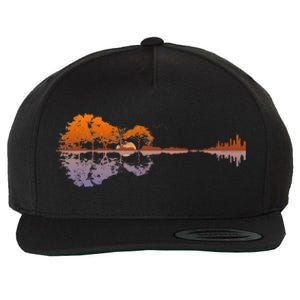 Guitar Lake Reflections Music And Guitar Lover Guitar Wool Snapback Cap