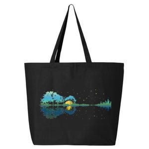 Guitar Lake Reflections Night Sky And Moon Guitar 25L Jumbo Tote