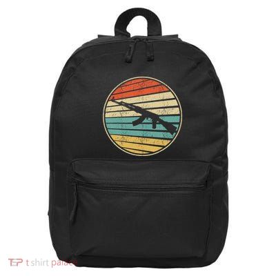 Gun Lover Retro Vintage 70s 80s Ak47 Assault Rifle Art Fun 16 in Basic Backpack