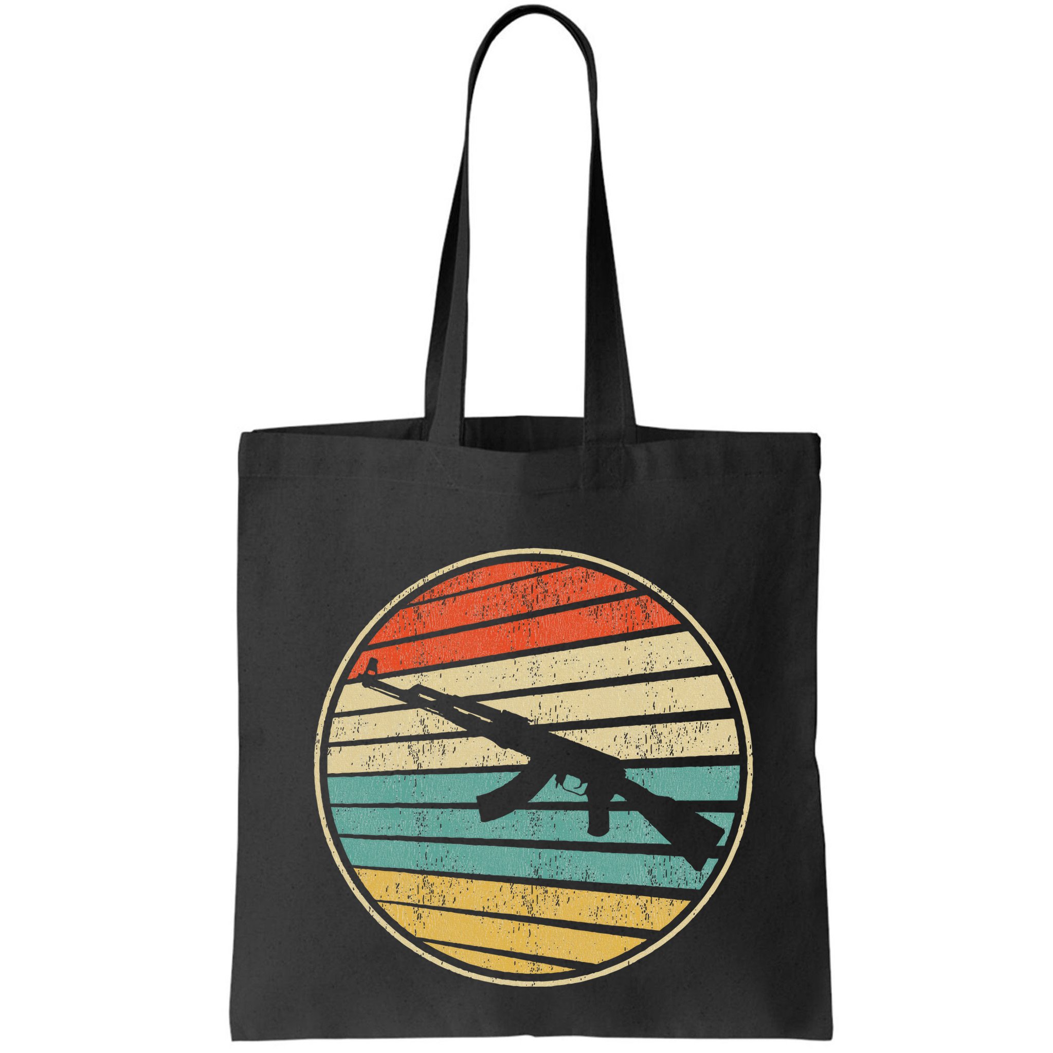 Gun Lover Retro Vintage 70s 80s Ak47 Assault Rifle Art Fun Bag