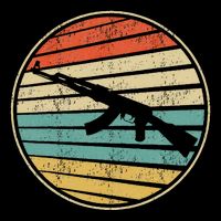 Gun Lover Retro Vintage 70s 80s Ak47 Assault Rifle Art Fun Bag