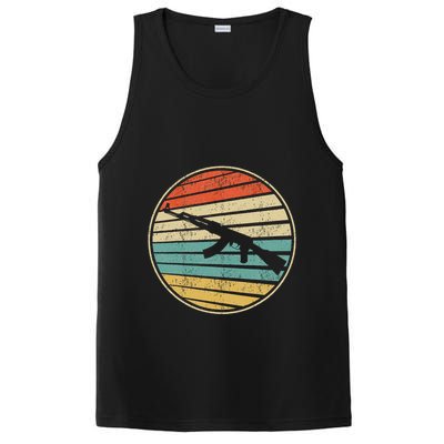 Gun Lover Retro Vintage 70s 80s Ak47 Assault Rifle Art Fun PosiCharge Competitor Tank
