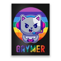 Gaymer LGBT Rainbow Gay Video Game Lovers Gift Cat Pride Poster