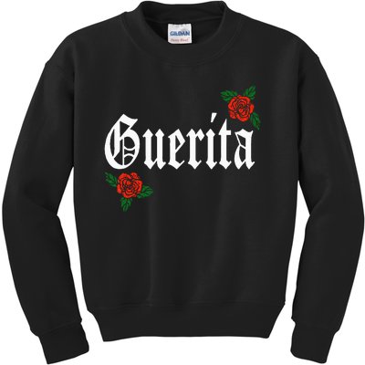 Guerita Latina Roses Floral Kids Sweatshirt