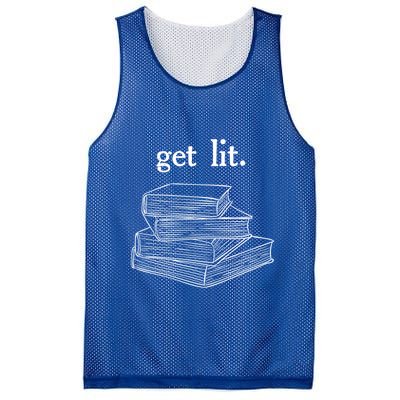 Get Lit Reading Book Nerd Funny Literature English Teacher Gift Mesh Reversible Basketball Jersey Tank