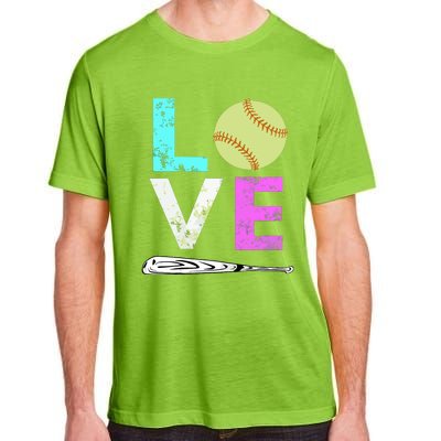 Girl Love Softball Best Fun Birthday Gift Adult ChromaSoft Performance T-Shirt