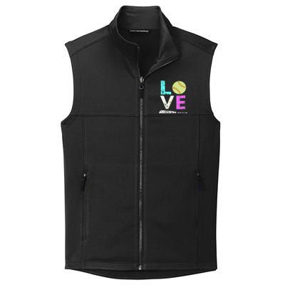 Girl Love Softball Best Fun Birthday Gift Collective Smooth Fleece Vest