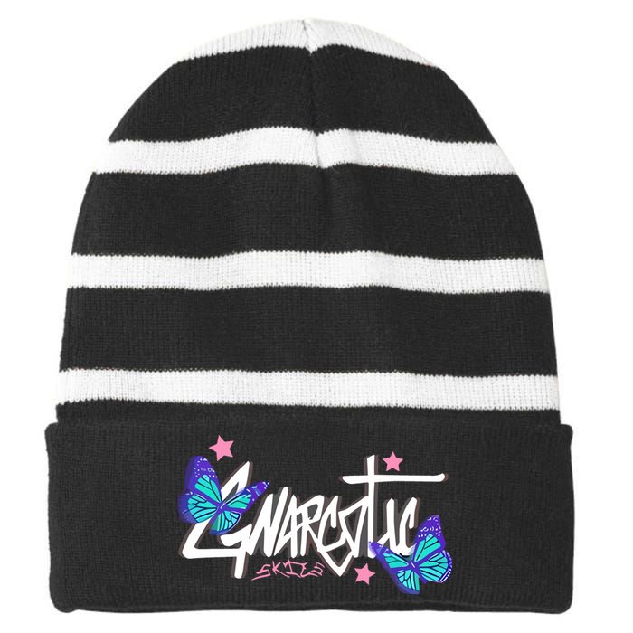 Gnarcotic Lil Skies Motion Striped Beanie with Solid Band