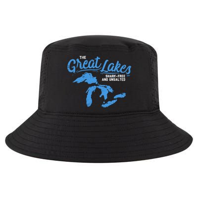 Great Lakes Shark Free And Unsalted Summer Vacation Lake Life Gift Cool Comfort Performance Bucket Hat