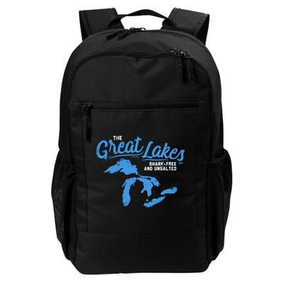 Great Lakes Shark Free And Unsalted Summer Vacation Lake Life Gift Backpack