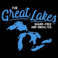 Great Lakes Shark Free And Unsalted Summer Vacation Lake Life Gift Drawstring Bag