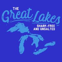 Great Lakes Shark Free And Unsalted Summer Vacation Lake Life Gift Toddler T-Shirt