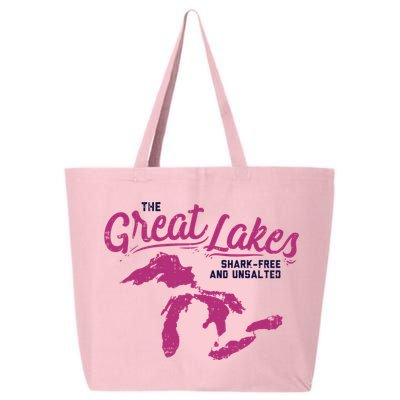 Great Lakes Shark Free And Unsalted Summer Vacation Funny Gift 25L Jumbo Tote