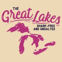 Great Lakes Shark Free And Unsalted Summer Vacation Funny Gift Drawstring Bag