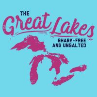 Great Lakes Shark Free And Unsalted Summer Vacation Funny Gift Button