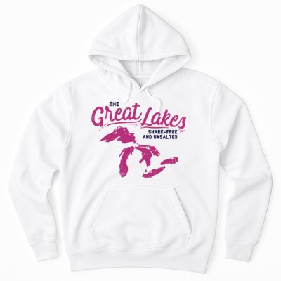 Great Lakes Shark Free And Unsalted Summer Vacation Funny Gift Hoodie