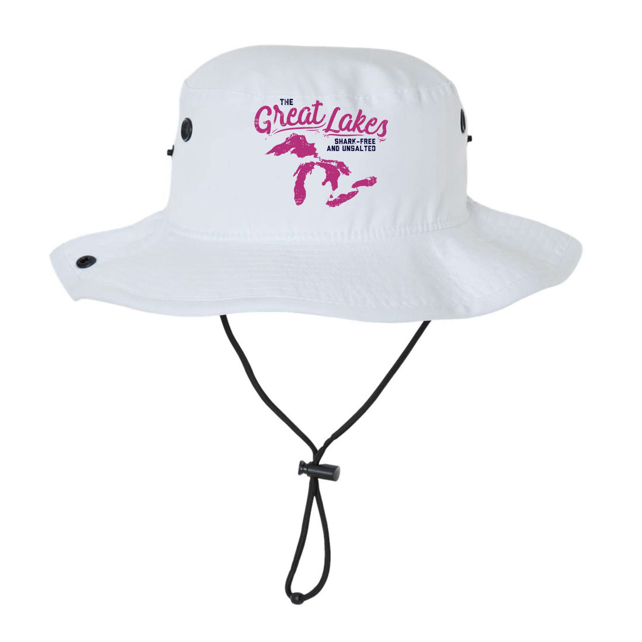 Great Lakes Shark Free And Unsalted Summer Vacation Funny Gift Bucket Hat