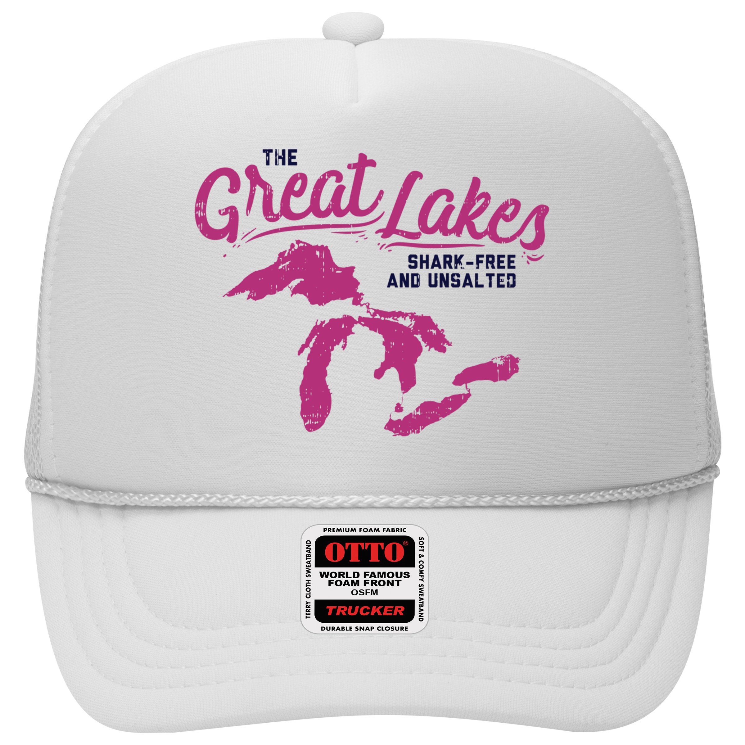 Great Lakes Shark Free And Unsalted Summer Vacation Funny Gift Hat