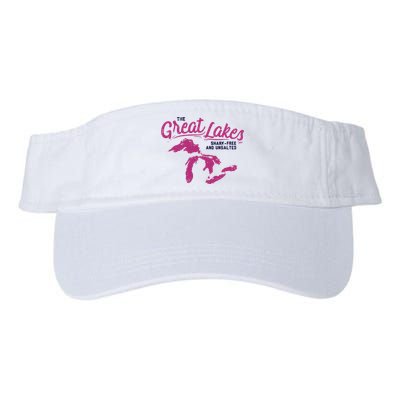 Great Lakes Shark Free And Unsalted Summer Vacation Funny Gift Visor