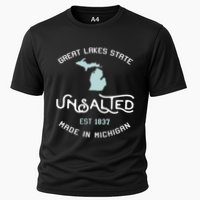 Great Lakes State Unsalted Est 1837 Made In Michigan Cooling Performance Crew T-Shirt