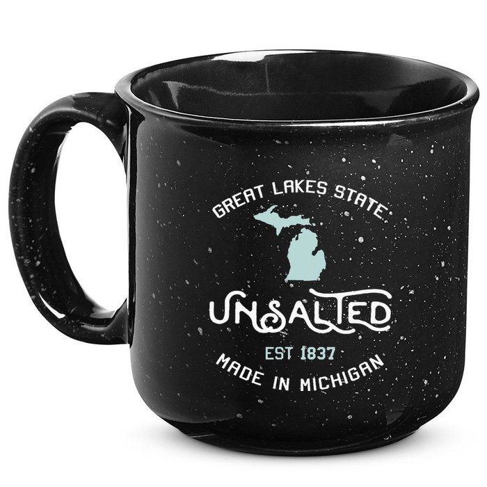 Great Lakes State Unsalted Est 1837 Made In Michigan 15oz Campfire Ceramic Mug
