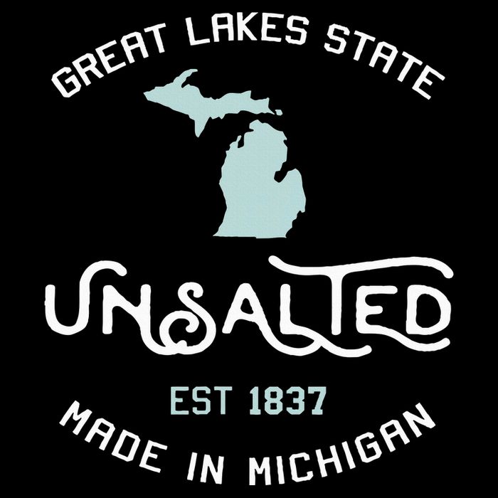 Great Lakes State Unsalted Est 1837 Made In Michigan Drawstring Bag