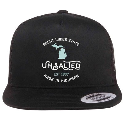Great Lakes State Unsalted Est 1837 Made In Michigan Flatbill Hat