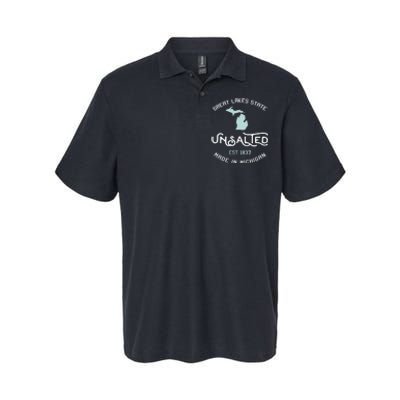 Great Lakes State Unsalted Est 1837 Made In Michigan Softstyle Adult Sport Polo