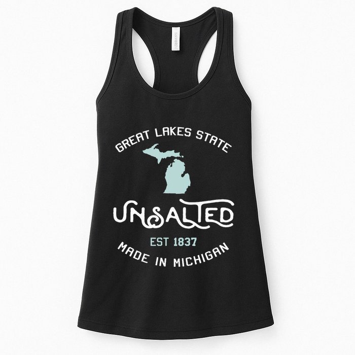 Great Lakes State Unsalted Est 1837 Made In Michigan Womens Tank Top