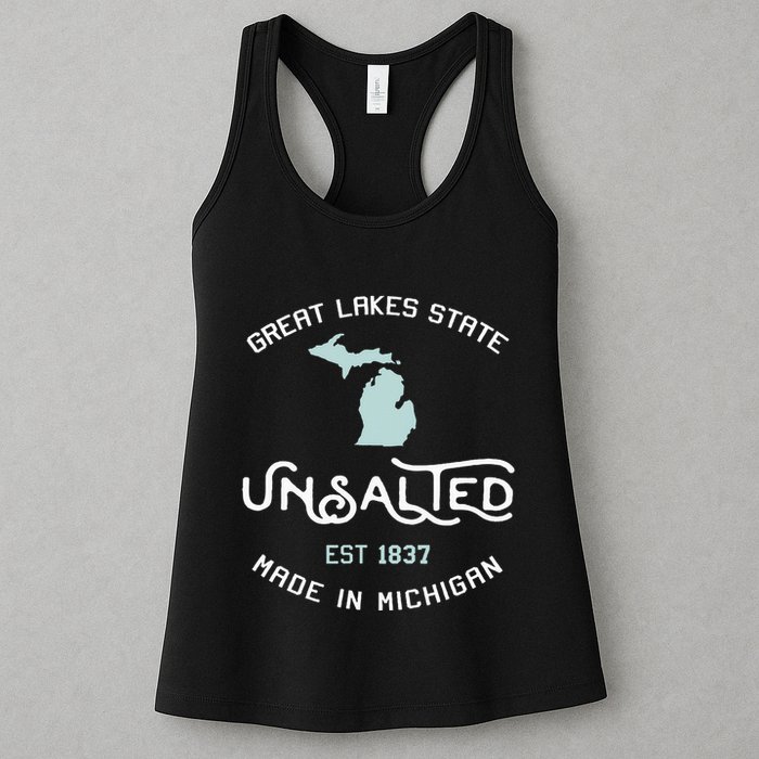 Great Lakes State Unsalted Est 1837 Made In Michigan Womens Tank Top