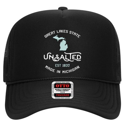 Great Lakes State Unsalted Est 1837 Made In Michigan Trucker Hat
