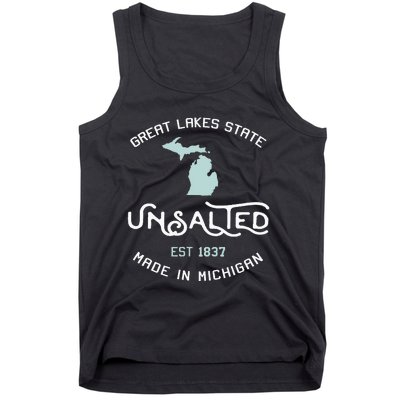 Great Lakes State Unsalted Est 1837 Made In Michigan Tank Top