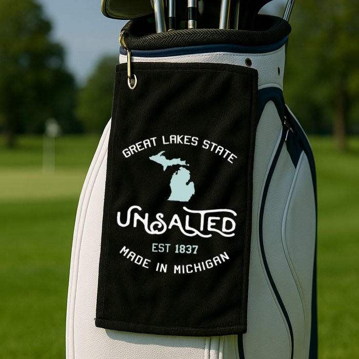 Great Lakes State Unsalted Est 1837 Made In Michigan Golf Towel