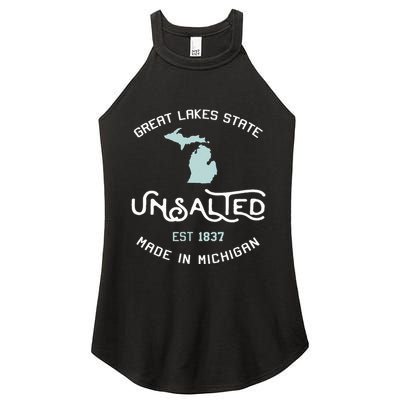 Great Lakes State Unsalted Est 1837 Made In Michigan Women's Perfect Tri Rocker Tank