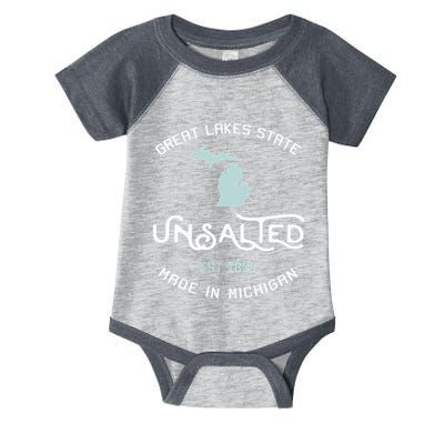 Great Lakes State Unsalted Est 1837 Made In Michigan Infant Baby Jersey Bodysuit