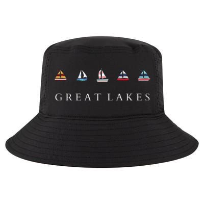 Great Lakes Sailing Americana Lake Michigan Lake Superior Cool Comfort Performance Bucket Hat