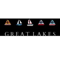 Great Lakes Sailing Americana Lake Michigan Lake Superior Bumper Sticker