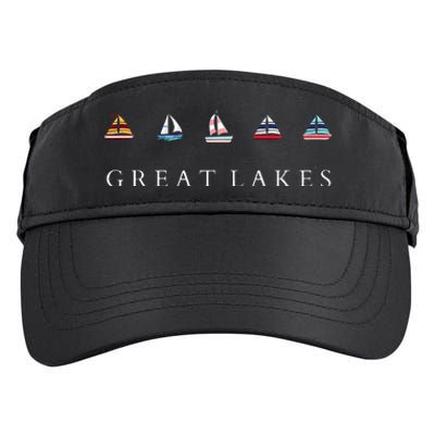 Great Lakes Sailing Americana Lake Michigan Lake Superior Adult Drive Performance Visor