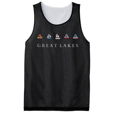 Great Lakes Sailing Americana Lake Michigan Lake Superior Mesh Reversible Basketball Jersey Tank