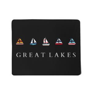 Great Lakes Sailing Americana Lake Michigan Lake Superior Mousepad