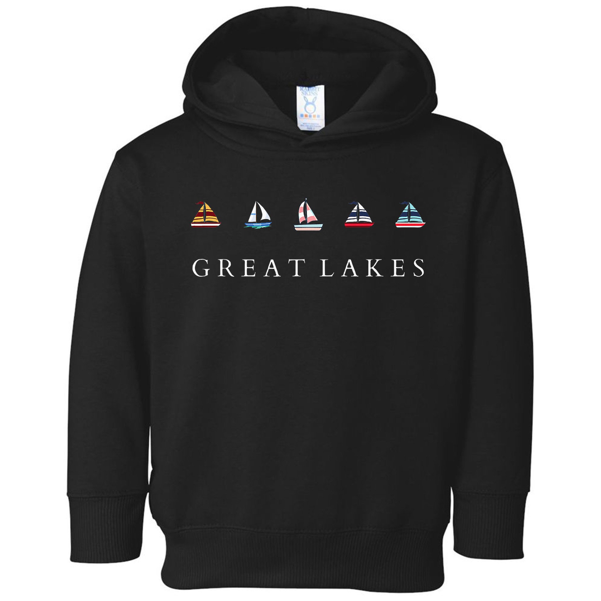 Great Lakes Sailing Americana Lake Michigan Lake Superior Toddler Hoodie