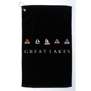 Great Lakes Sailing Americana Lake Michigan Lake Superior Platinum Collection Golf Towel